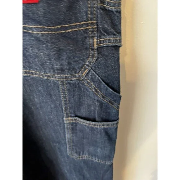 VINTAGE Dickies Denim Oversized Dungarees Overalls Size L US 14/16 Euro 42/44 - Picture 10 of 12